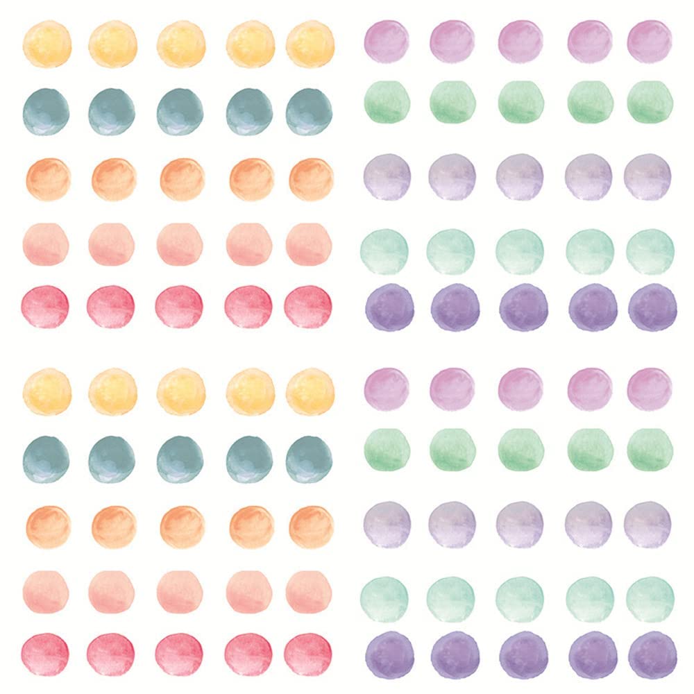 100 Colorful Polka Dots Wall Stickers