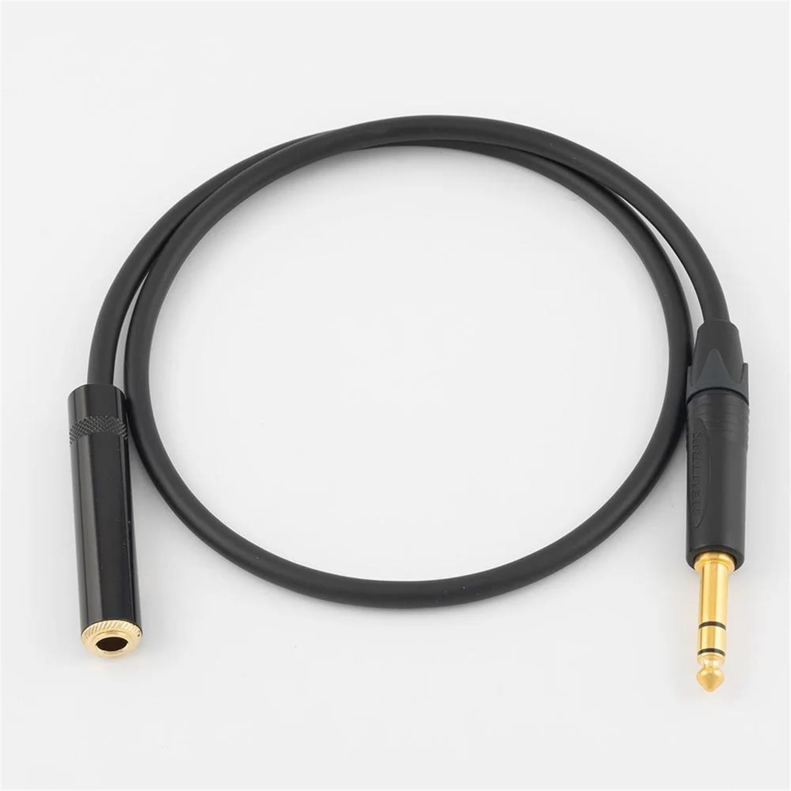 Cables para instrumentos Cable De Extensión De Estéreo Macho A Hembra De 6,35 Mm Cable De Extensión TRS Para Guitarra Y Amplificador Cable De MF(1M)