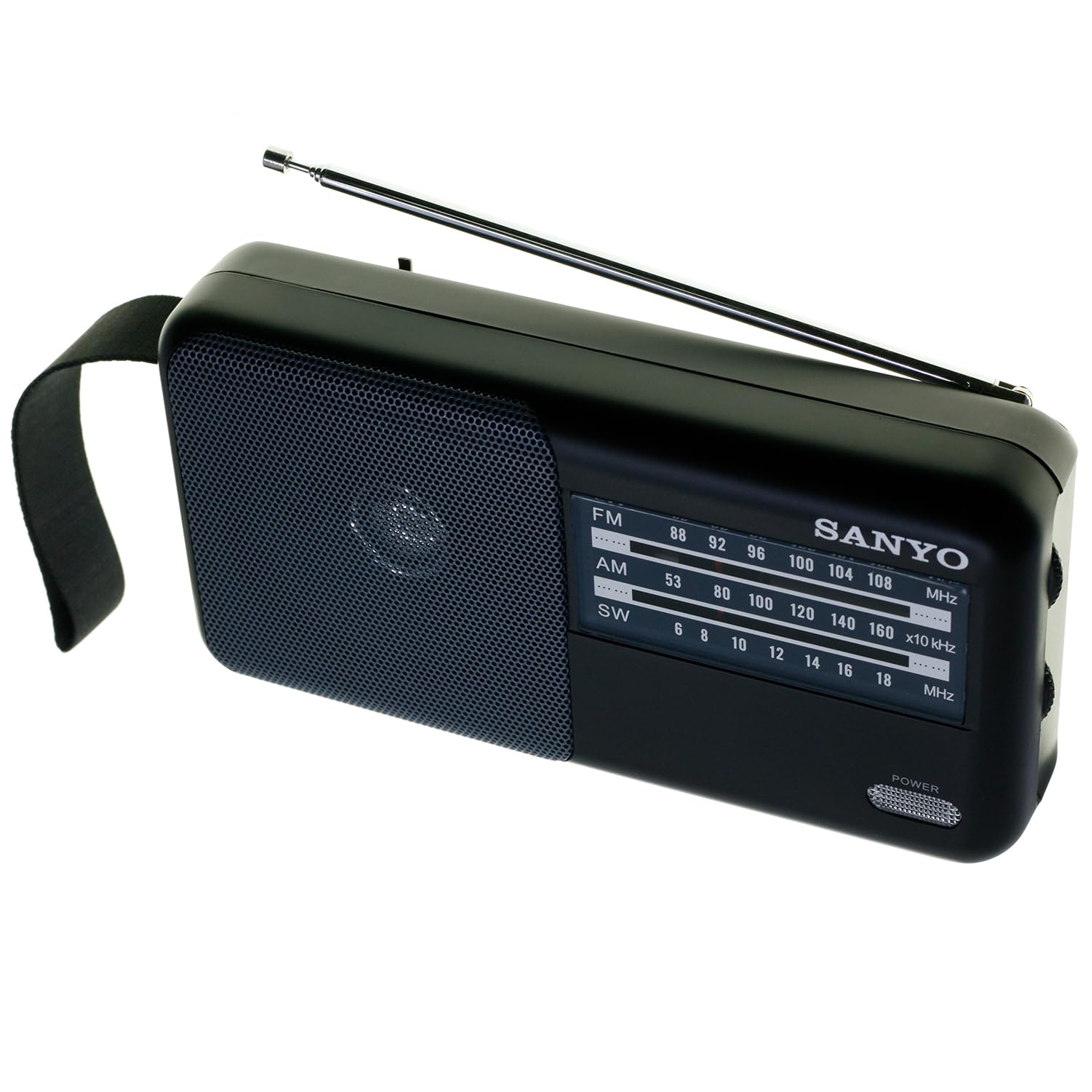 Radio Ks120P Radio FM/Am/SW, 3 Bandas - Negra, Funciona con Pilas, Entrada Auxiliar 3.5 mm, 19.5 x 9.5 x 19.5 cm, 300 g (Negra)