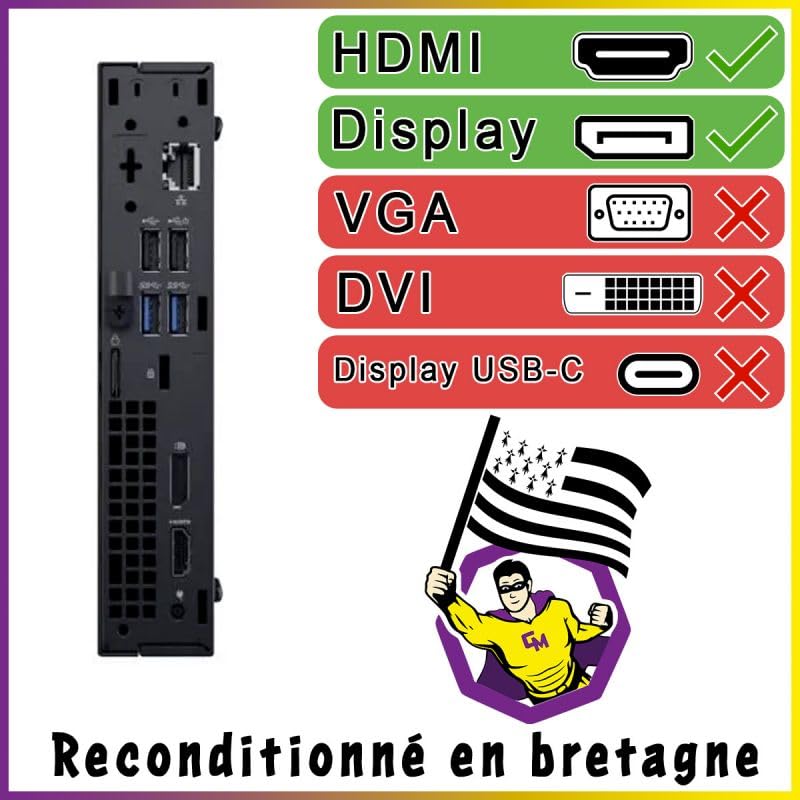 PC Dell Optiplex 3060 Micro Intel I7-8700T RAM 8GB SDD 240GB