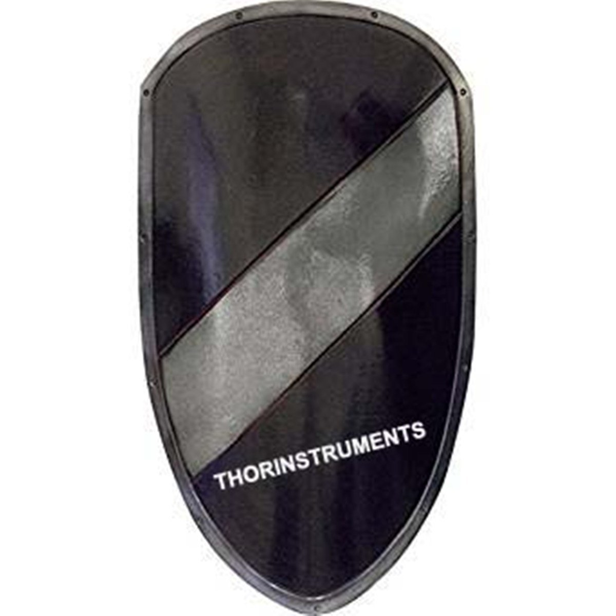 THOR INSTRUMENTS(with device) Armor Shield For Battle Silver And Black Striped Large Shield Costume