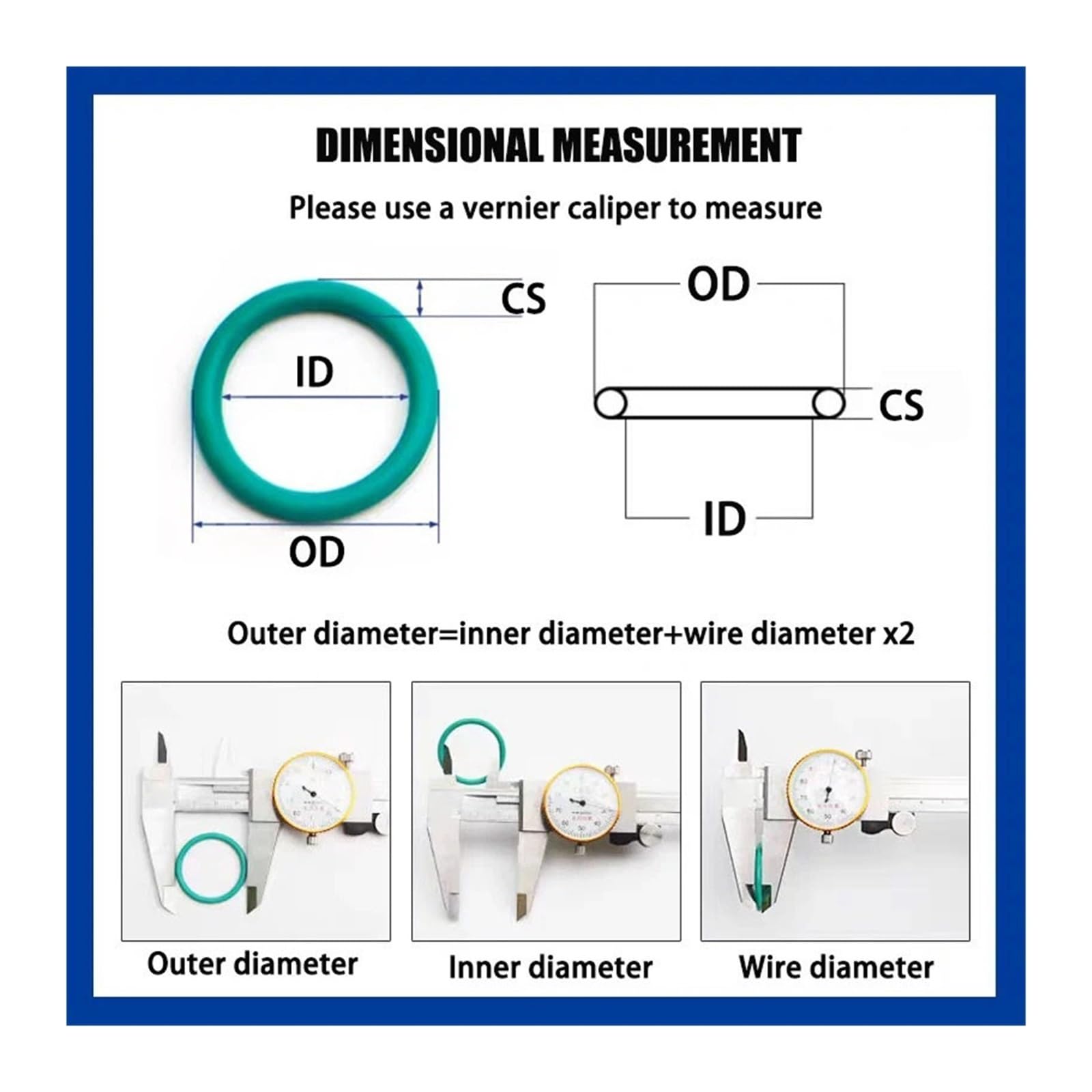 1pc CS 8.0mm OD 550mm-1000mm Anillos Tóricos De Caucho Fluorado Verde Junta Sellado Viton Anillo Circular | OD 730mm(1pcs)