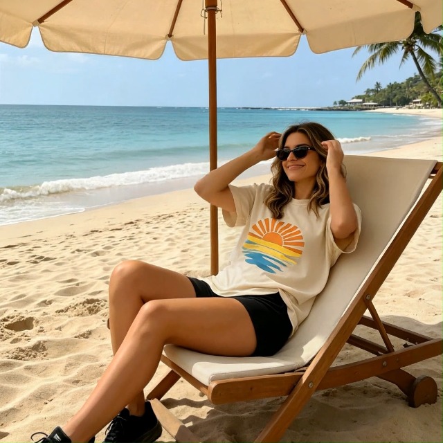 Sunrise Sunset Sunshine T Shirt for Women Outdoor Workout Hawaii