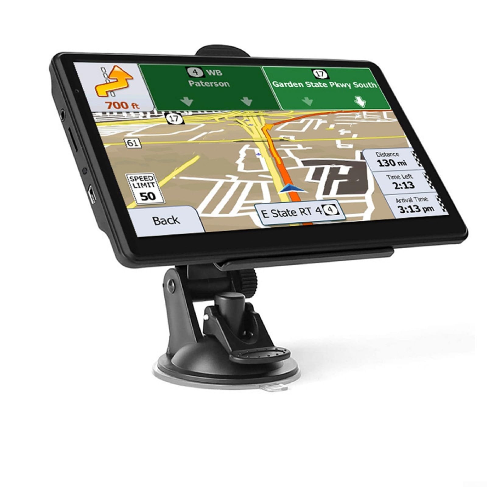 17,8 cm (7 Zoll) GPS Navigator Auto 7 Zoll LKW GPS Truck Navi UK Lebenslange Updates, Navi UK EU Karten, Unterstützung Postleitzahl Suche und Sprachführung, Blitzer, Spurführungsassistent