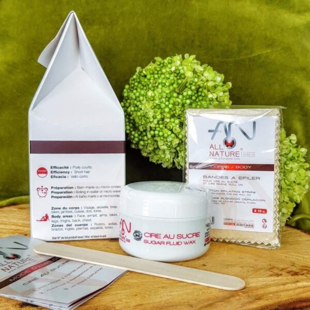 Allo'Nature : Cire au Sucre BIO, Bandes et Spatule