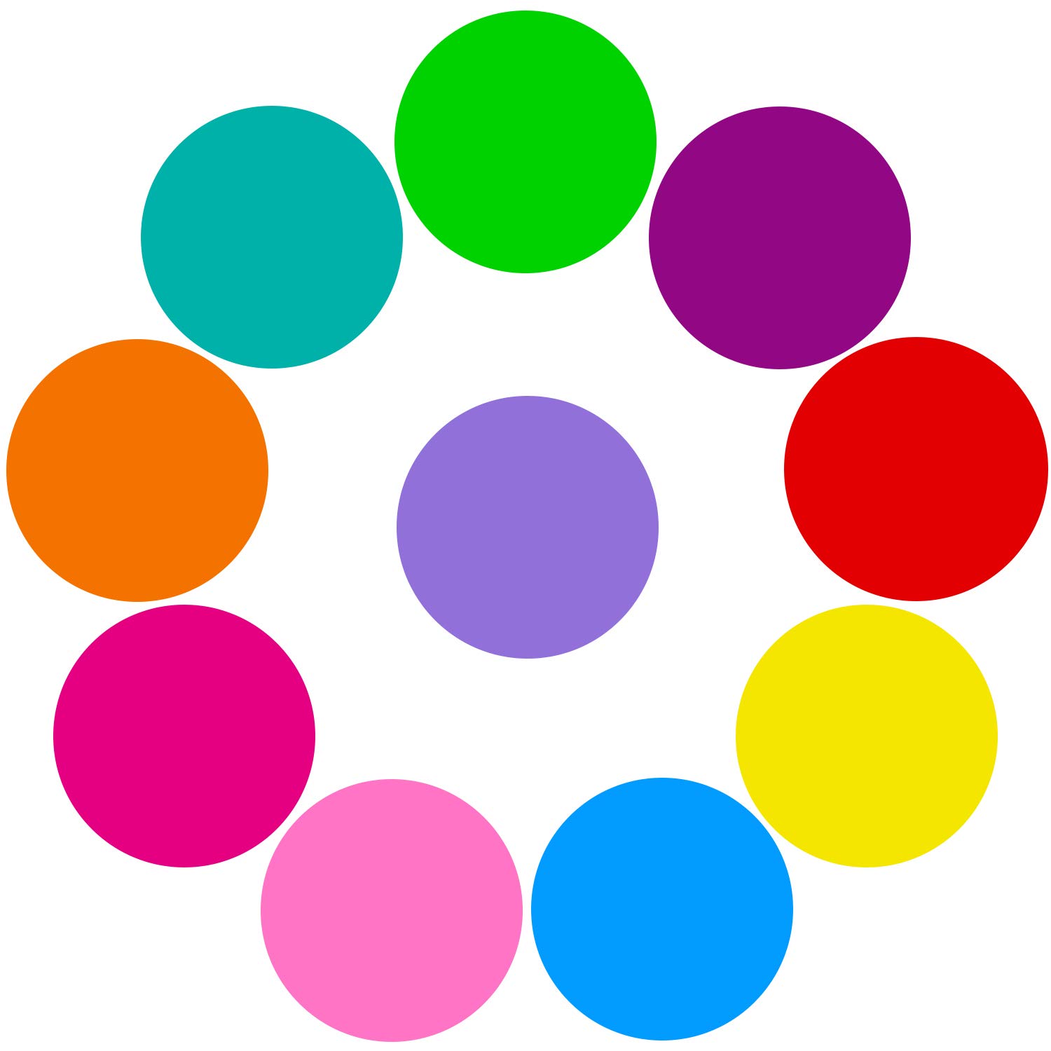 Colorful Dry Erase Circles White Board Marker Removable Vinyl Dots Wall Decal