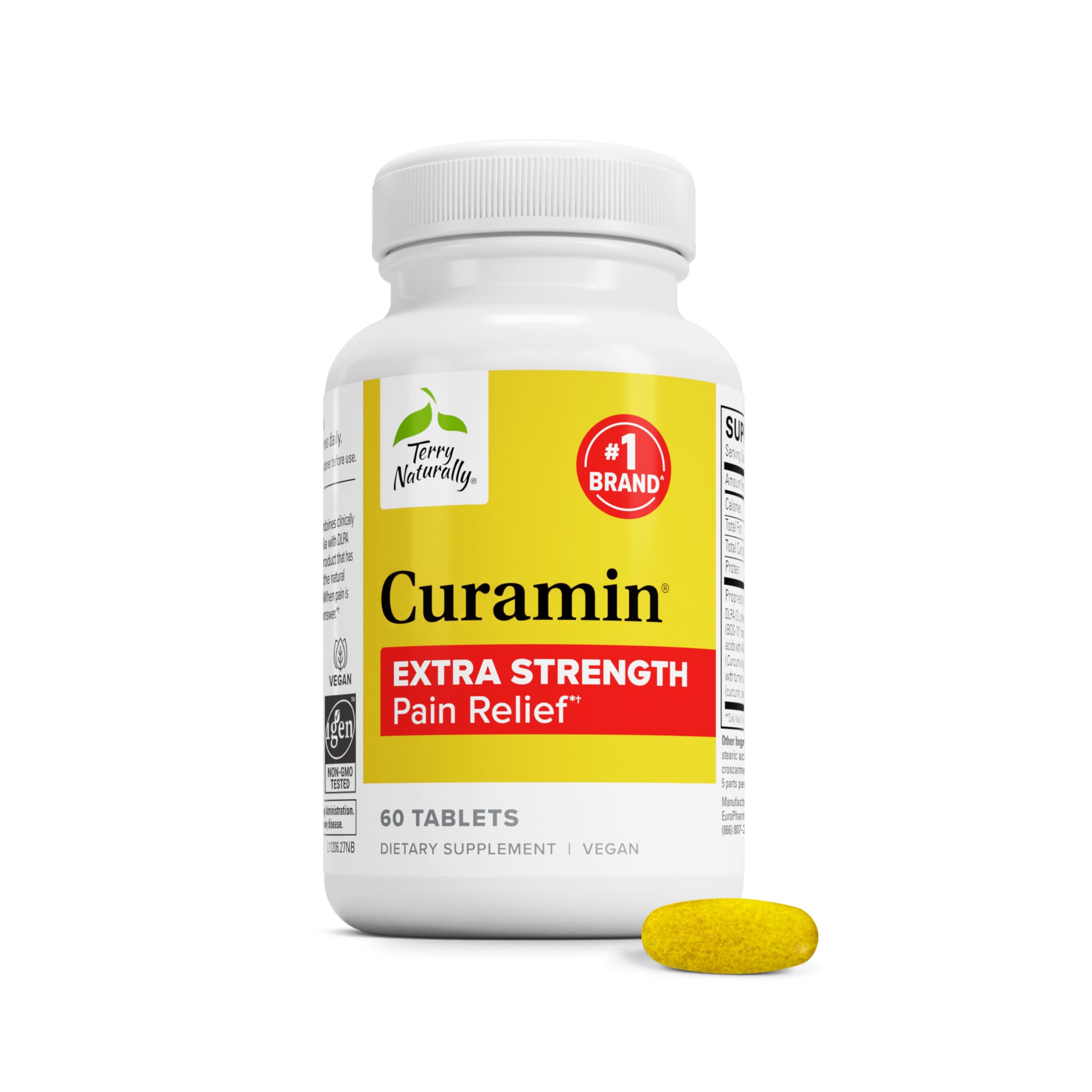 Terry Naturally Curamin Extra Strength - Soreness & Pain Relief - 60 Count Pack of 1 60 Count (Pack of 1)