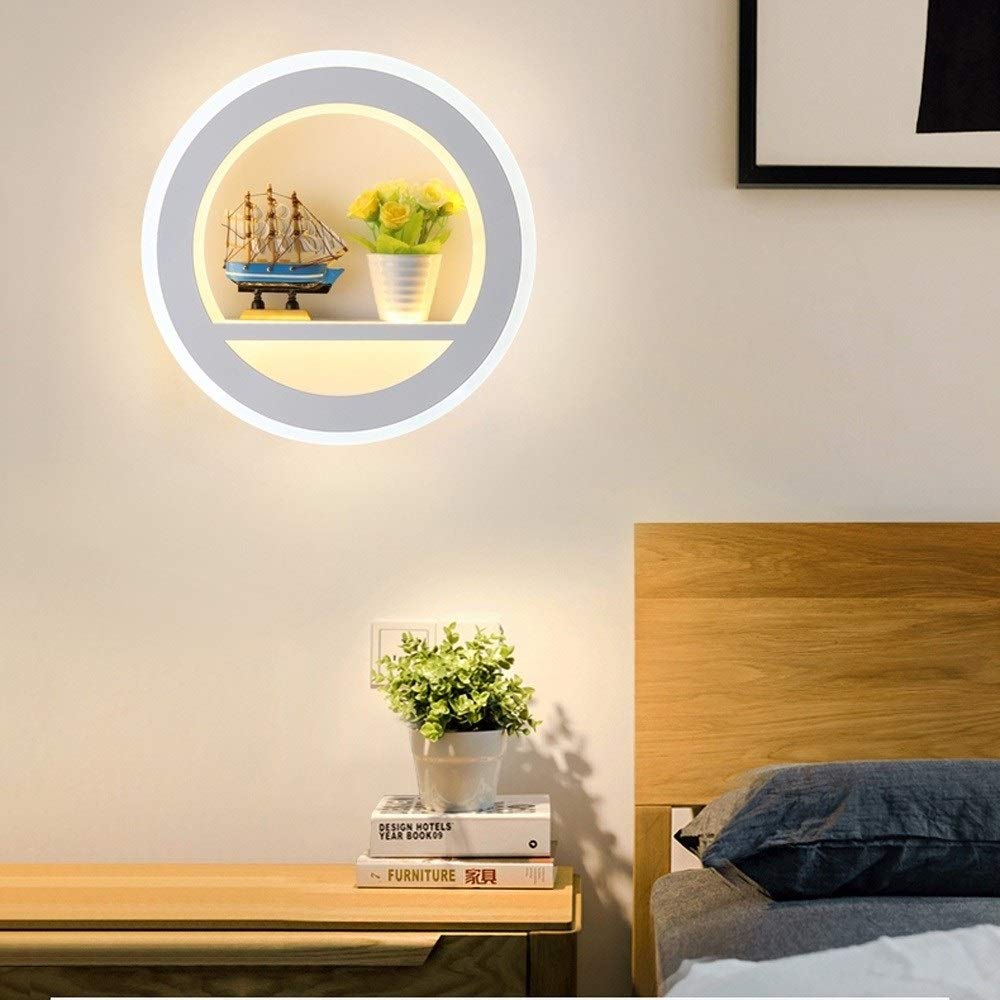 Moderne Runde Wandbehang Wandleuchte Schlafzimmer Nacht Leselampe 20W LED Wandleuchte Kreative Kinderzimmer Eiffelturm Modell Topfdekoration Romantische Wohnzimmer Cafe Wandleuchte 2700K needed
