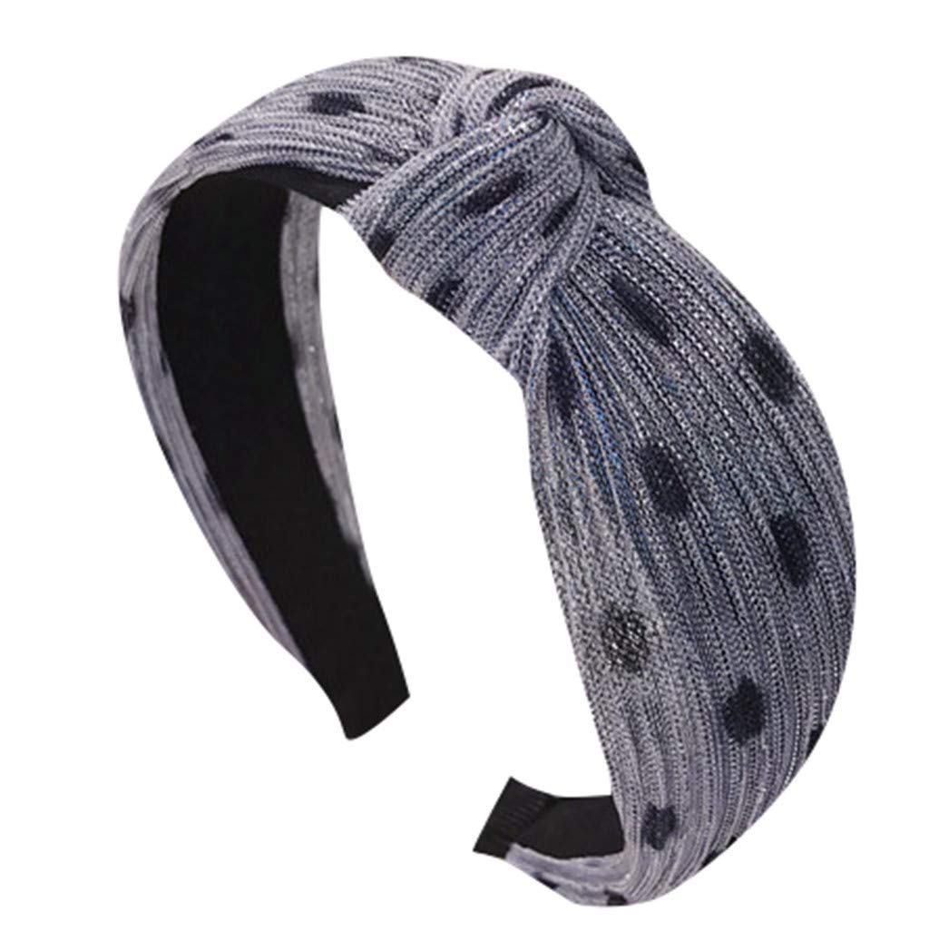 Zwykłe opaski na głowę Knot Turban Opaska Elastyczne nakrycia głowy Akcesoria dla kobiet i dziewcząt, 3 kolory (kolor: B)