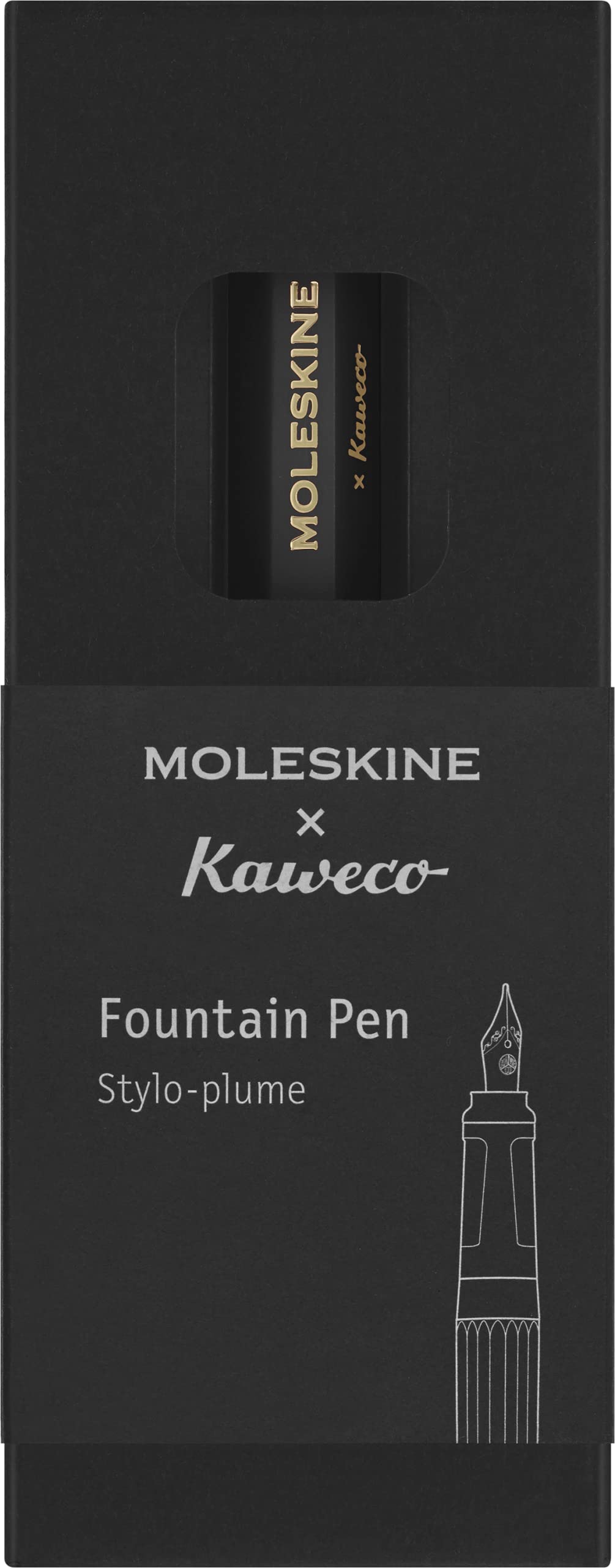 KAWFOUNTPENFBK Moleskine x Caveco Stylo-plume, noir, forme F
