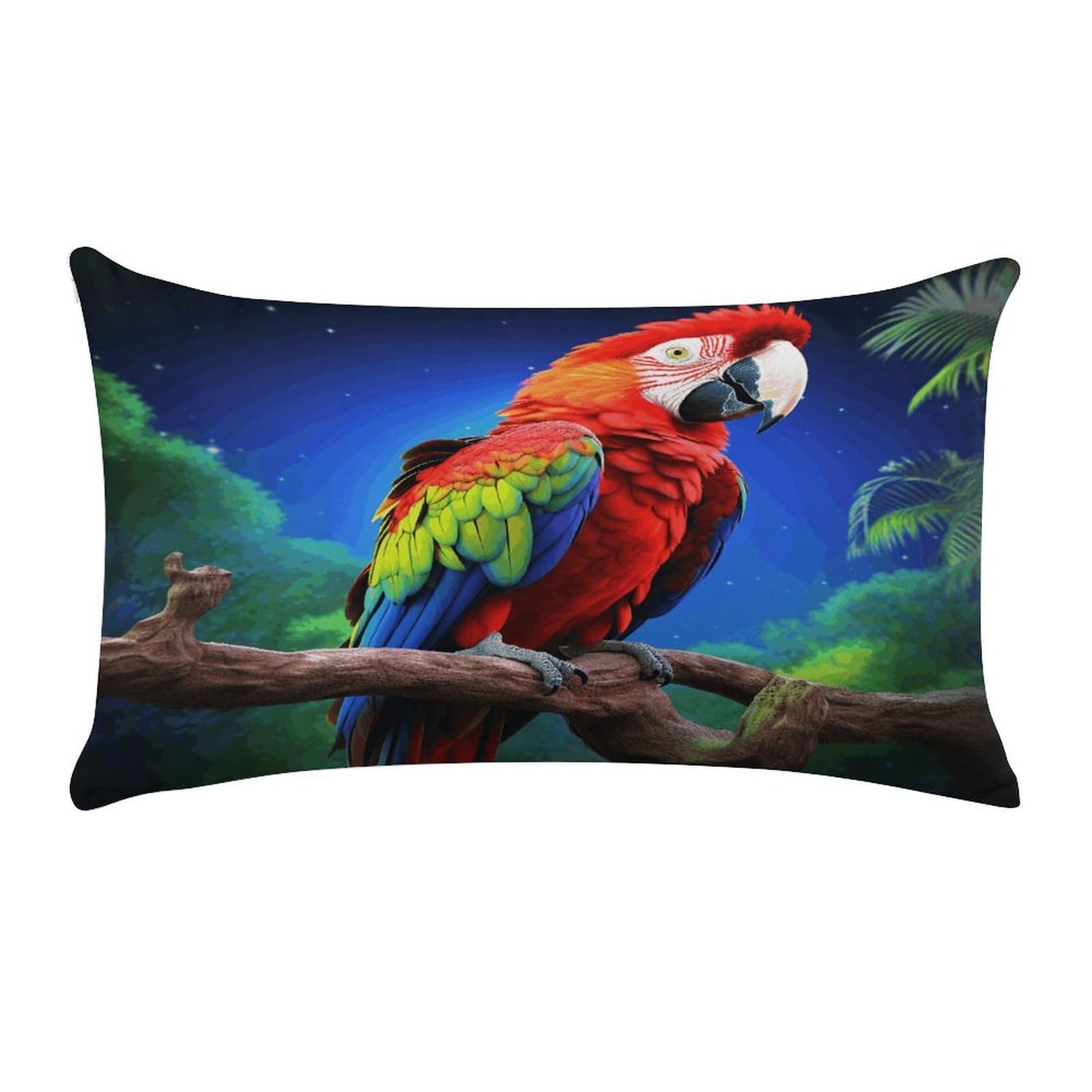 Parrot Pillow Cover Super Soft Pillowcase Luxury Cozy Fuzzy Velvet Pillow Shams Breathable Standard Pillow Cases with Zipper Wrinkle-Free Pillow Cover 12 "×20 "