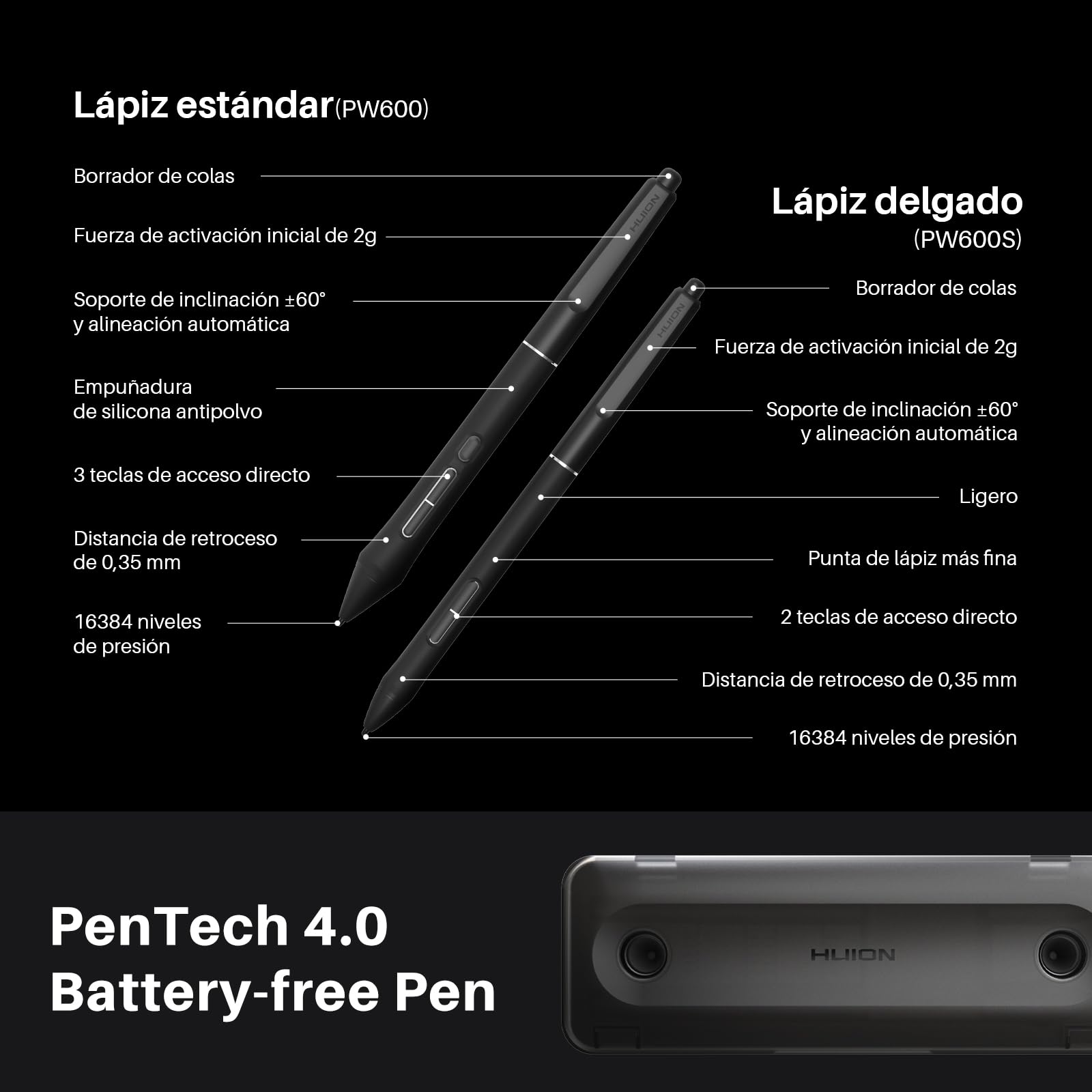 HUION KAMVAS Pro 27 (144Hz) 4K UHD Tableta Gráfica con Pantalla para Dibujo Digital, Lápiz PenTech 4.0 (16384 Niveles), Vidrio Canvas 3.0, △E<1, 98% Adobe RGB, Táctil + Control Remoto Keydial