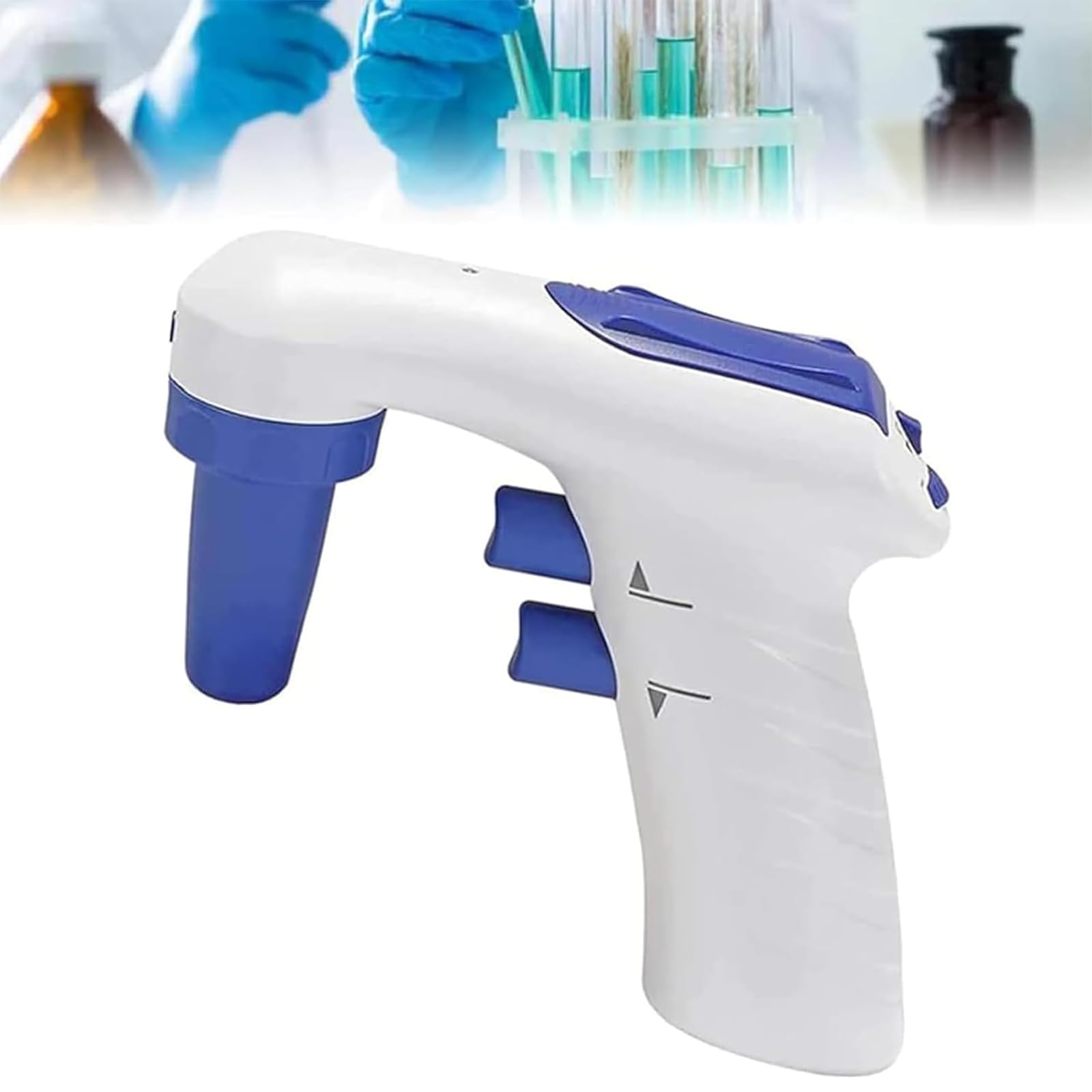 Pipeta motorizada automática digital, pipeta electrónica de velocidad ajustable, velocidad de succión de 50 ml en < 10 segundos, rango de 0,1 a 200 ml, filtro hidrofóbico para química y biología de