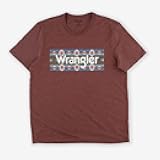 Mens Western Crew Neck Short Sleeve Tee Shirt