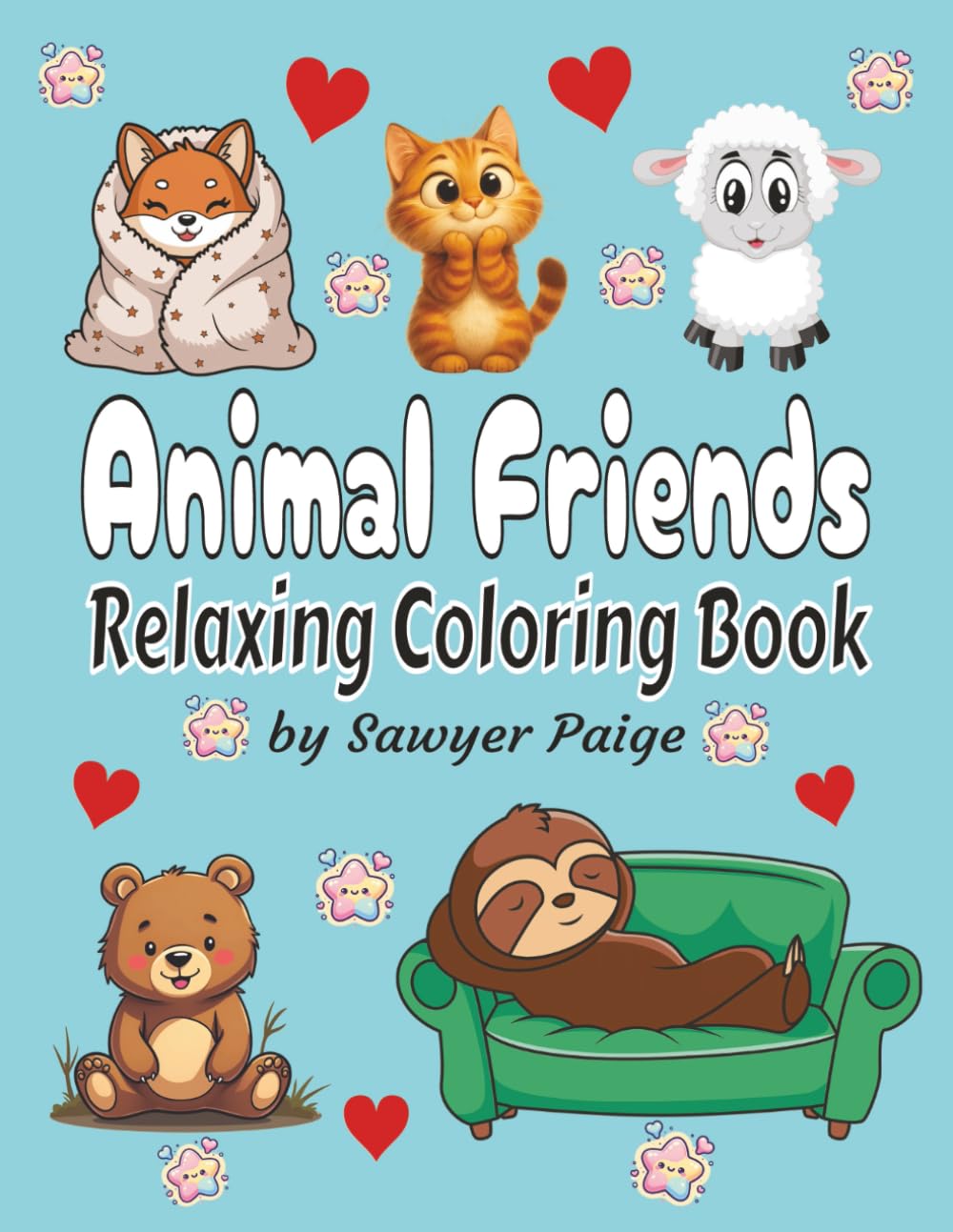 Animal Friends Relaxing Coloring Book