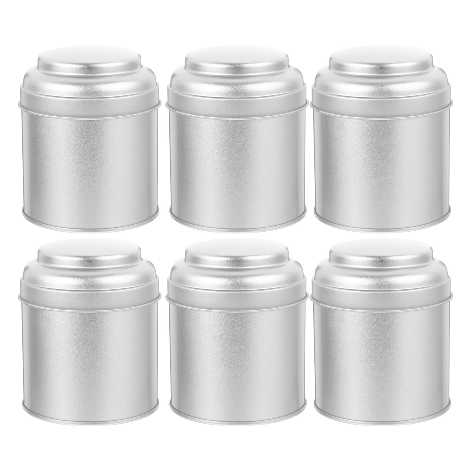 XIEHYA 6pcs Double Lids Tea Storage Jars Loose Leaf Tin Tinplate Canister Reusable Airtight Jar For Coffee Beans Household For Tea