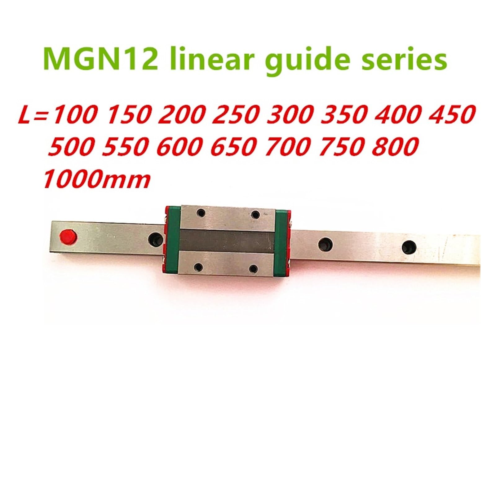 Guide linéaire de 12mm MGN12 100 150 200 250 300 320 350 400 450 500 550 600 700 800 Mm + bloc MGN12H ou MGN12C imprimante 3d CNC(MGN12C(Z1),500mm)