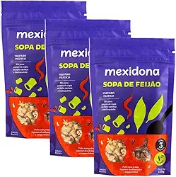 Kit com 3 Pacotes de Sopa de Feijão de 115g cada - Mexidona