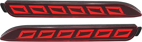 Miniatura 1 de Parachoques trasero Reflector niebla freno que fluye luz trasera LED rojo para Toyota Camry 2006 2007 2008 2009 2010 2011 2012 2013 2014 plástico