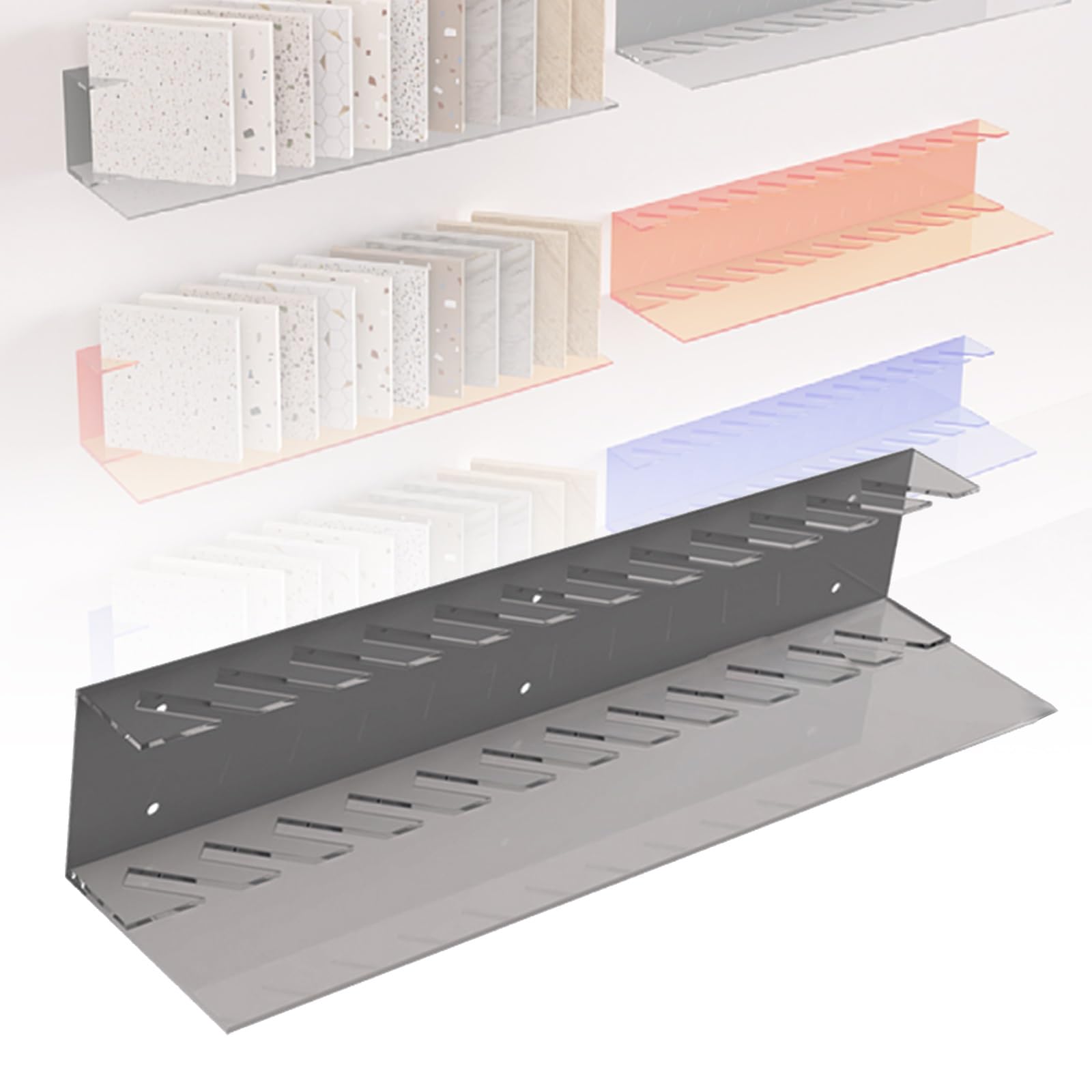 SWENEEN Acrylic Ceramic Display-Sample Stand Large Floor Marble Display For Stores,Table,Acrylicb,Acrylicblack-25cm