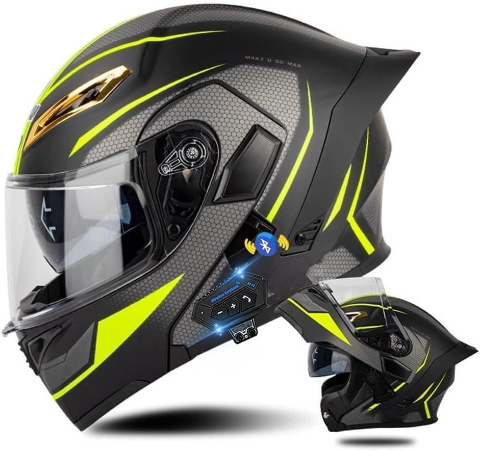 Casque de moto avec double visière et Bluetooth pour la ville