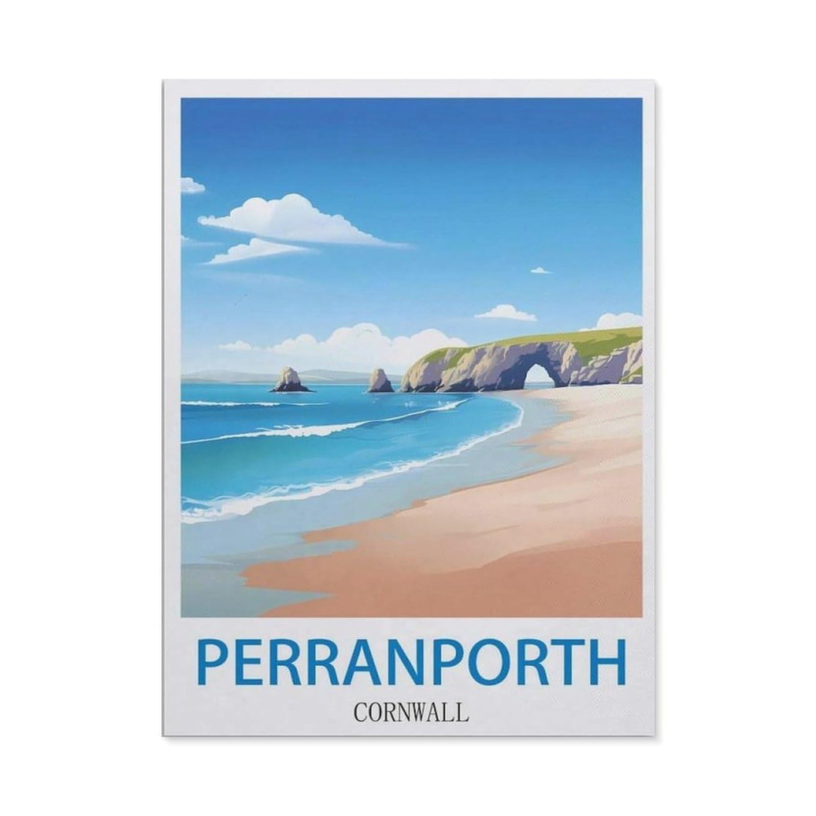 BEAYODKP 5D Diamond Painting Kits，Perranporth Cornwall（40x50cm）