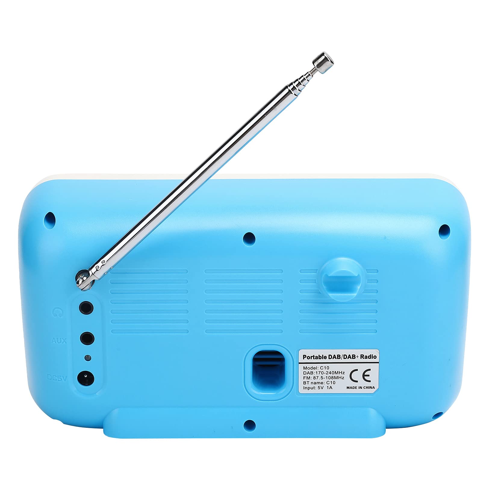 Radio Numérique Dab Portable, Lecteur MP3 à écran Couleur 2,4 Pouces avec Radio FM, Tuner Numérique Radio Rechargeable et Préréglages, Prise en Charge de la Carte TF, Réveil et Minuterie de