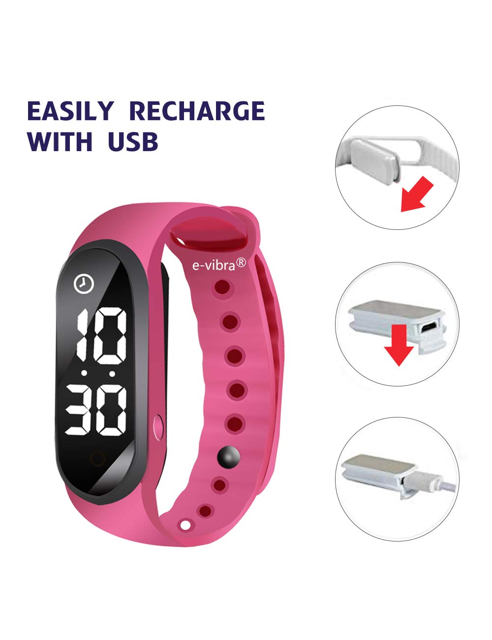 Montre Vibrante Enfant Pipi E-vibra Montre D'alarme Vibrante