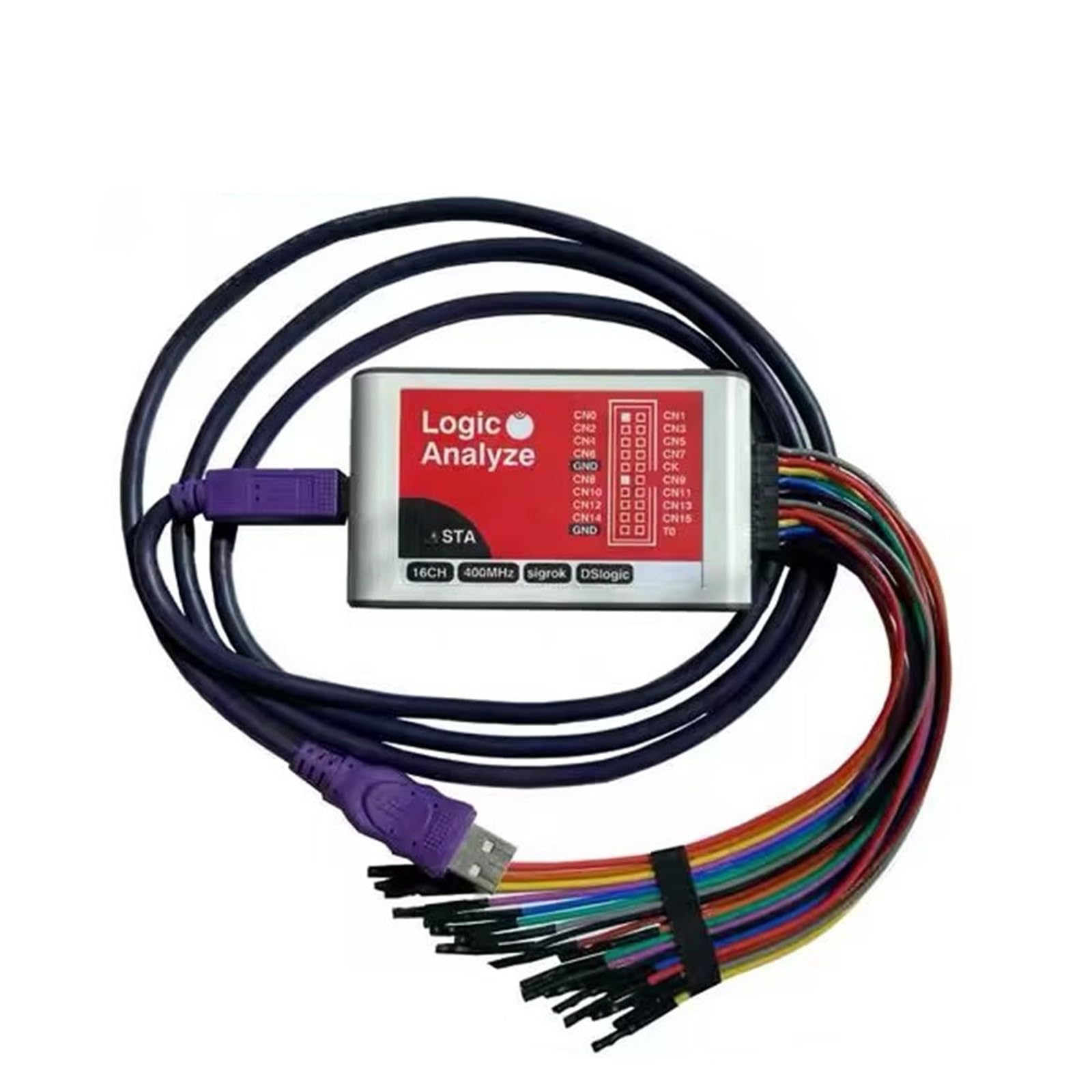 1pc Logic analyzer Plus 400M probenahme rate 16 kanäle unterstützung industrie grade(Industrial version)