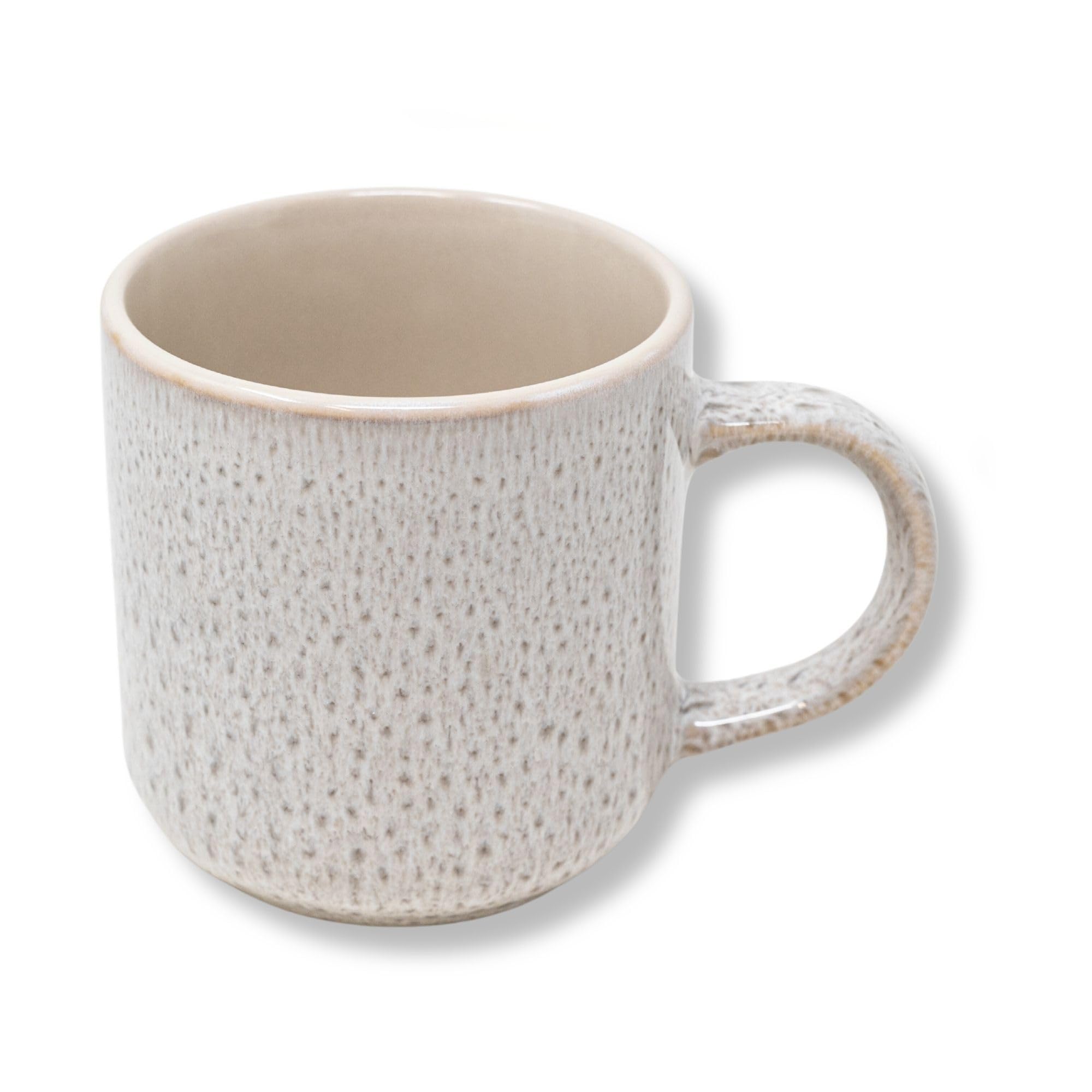 NAMAI - Set 6 Tazze Colazione - 350 ML - Porcellana - Adatte in Lavastoviglie e Microonde - Tazze Cappuccino (6 Mug)