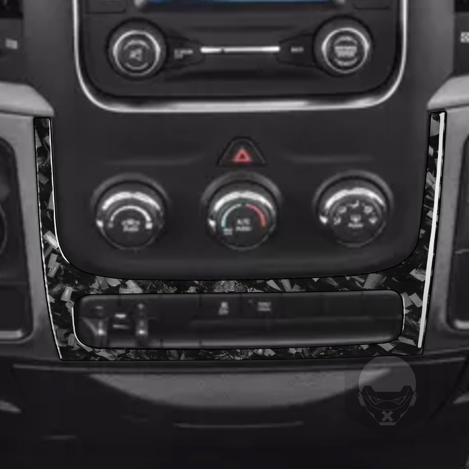 Carbon Fiber AC Control Lower Panel Cover For Dodge Ram 2500 3500