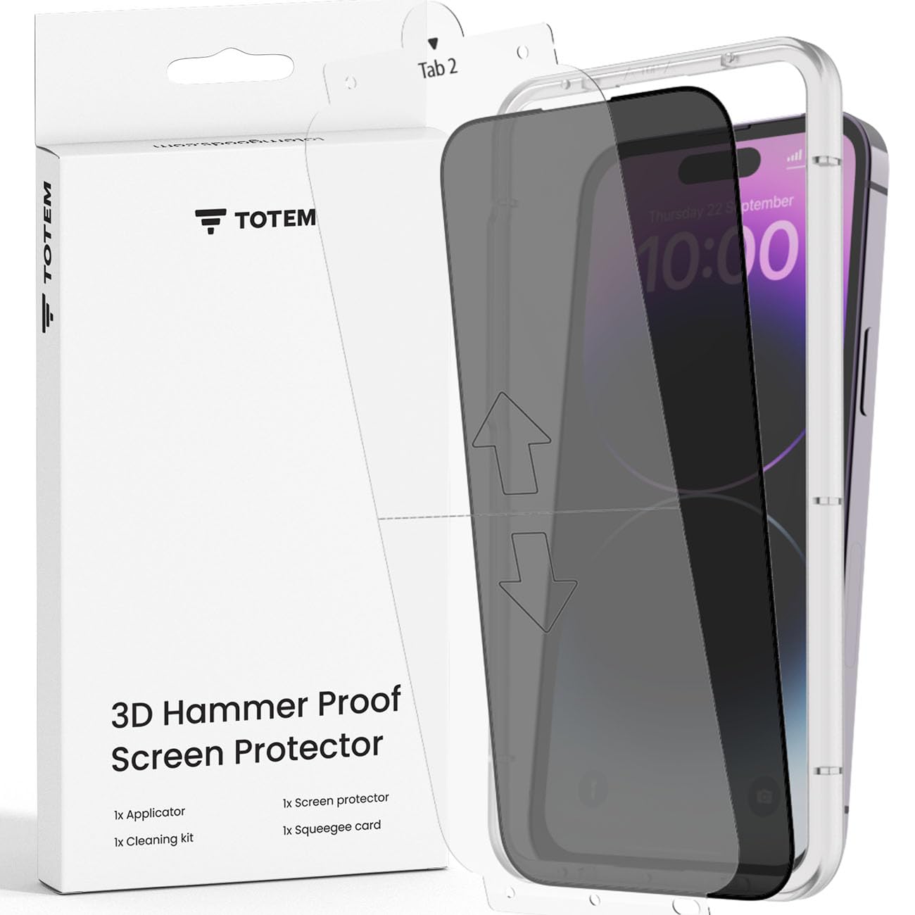 Totem 3D Hammer Proof Privacy Screen Protector for iPhone 13 Pro Max | iPhone 14 Plus Screen Guard | Auto-Align Install Kit | 9H Hardness | Shatterproof | Touch Sensitive | High Clarity (Pack of 1) (B0CCJRH7CC) Amazon Price History, Amazon Price Tracker