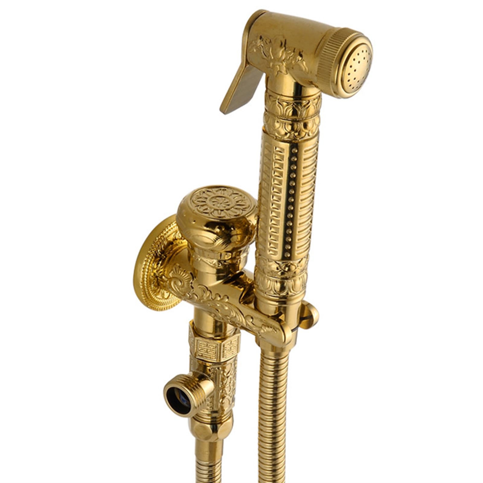 XJTNLB Grifo WC Higienico Grifo Agua Fria Grifos Monomando para Bidet Grifo de Bidet para WC Grifo de Pared Griferia Bidet Latón,Oro,B