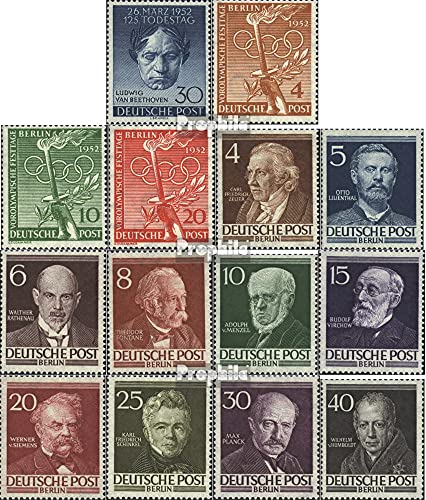 Sellos de colección vintage de Berlín 1952 Prophila 87-100 MNH