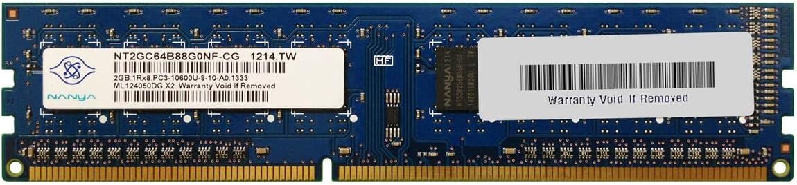 NANYA 2GB PC3-10600U DDR3 Memory Module NT2GC64B88G0NF-CG Used