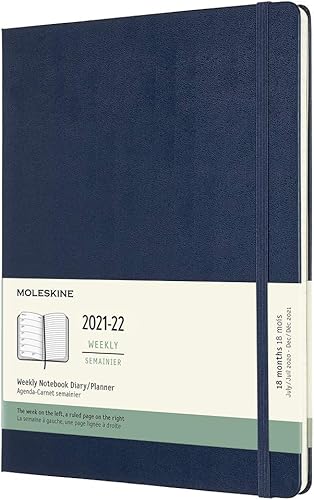 Moleskine - 18-Monats Wochenplaner/Terminplaner, Terminkalender 2021/2022, Woche