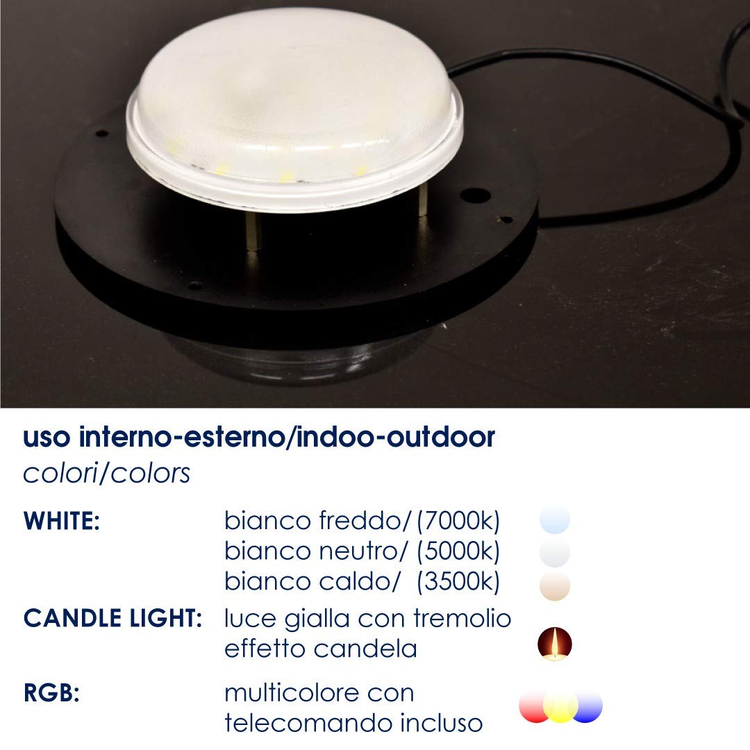 Danieli Sfera Luminosa da Giardino 60cm Made in Italy | Sphere L LED Luce Calda | Luci a LED da Giardino a Forma di Palla da Esterno-Interno |Trasformatore IP20 da 1,1 mt e LED IP67