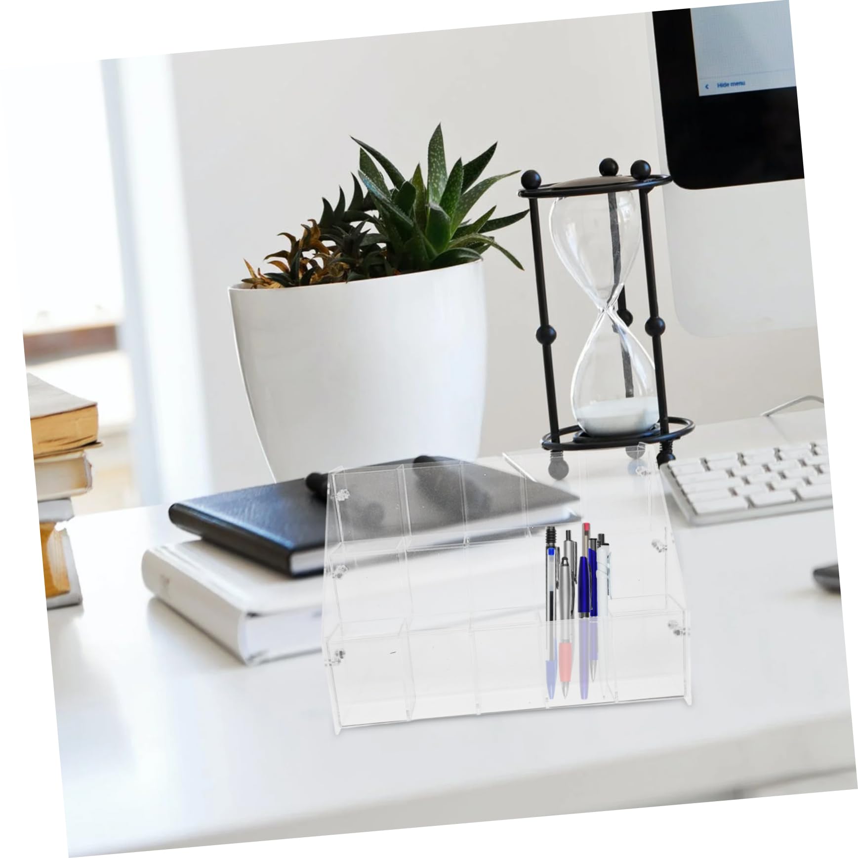 Mipcase Espositore Portapenne in Acrilico Organizer Per Penne e Matite Espositore Per Cancelleria Da Ufficio e Scuola Contenitore Per Articoli Artistici