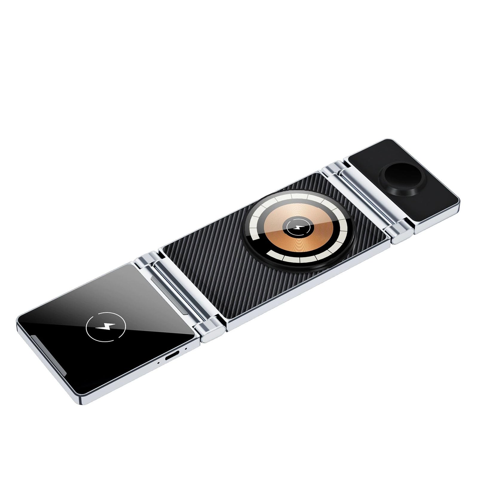 Adaptateur de charge magnétique sans fil pour téléphone portable, montre connectée, compatible avec écouteurs, charge rapide, station d'accueil magnétique pour téléphone portable