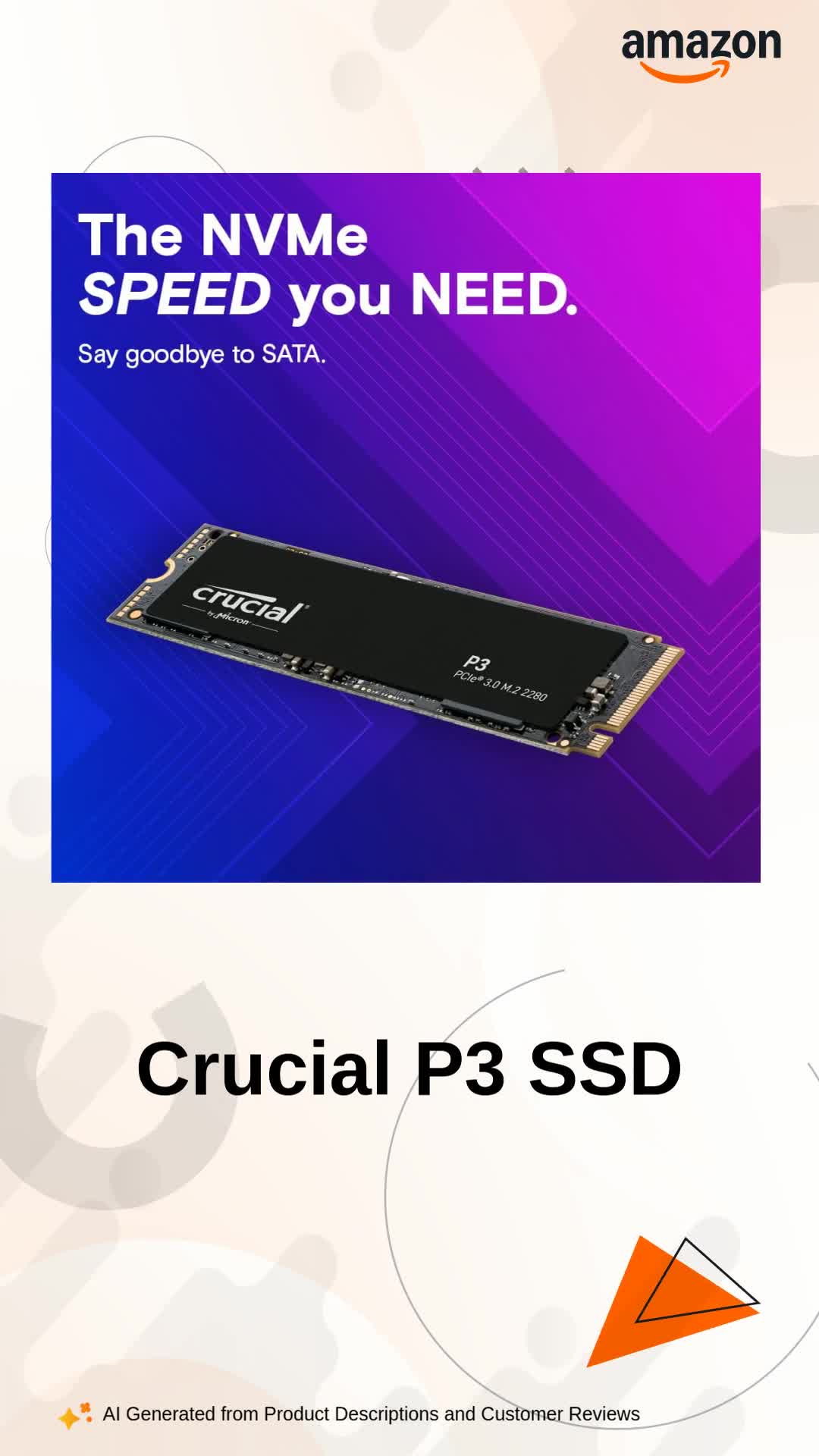 内蔵型SSD crucial P3 2TB M.2 SSD Crucial P3 2TB PCIe 3.0 3D NAND NVMe M.2 SSD
