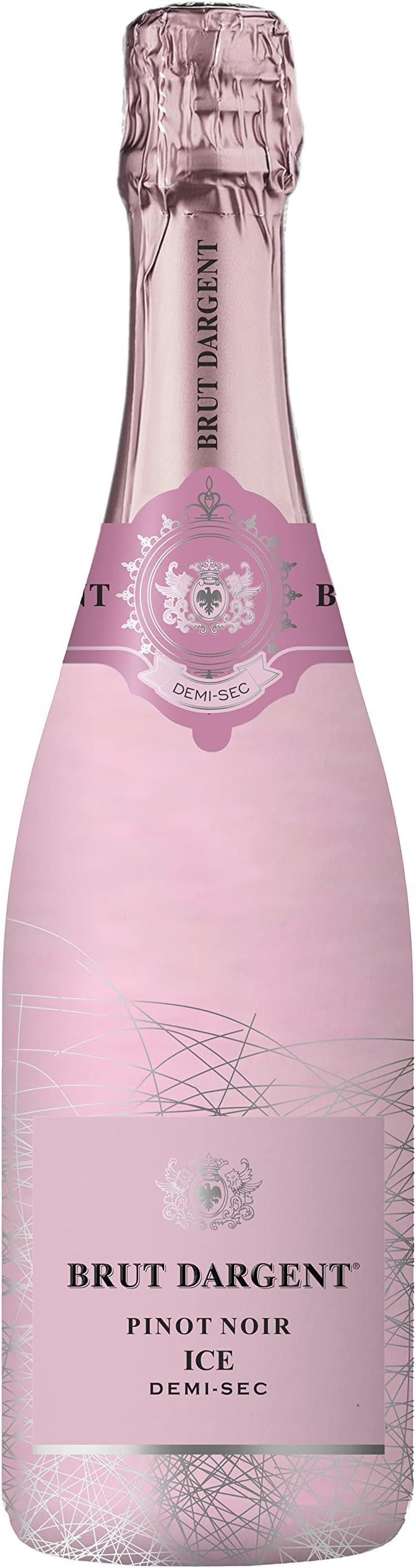 Brut Dargent Ice Rosato - Spumante Pinot Nero rosé - Metodo tradizionale (1 x 0,75 L) (Confezione da 6)