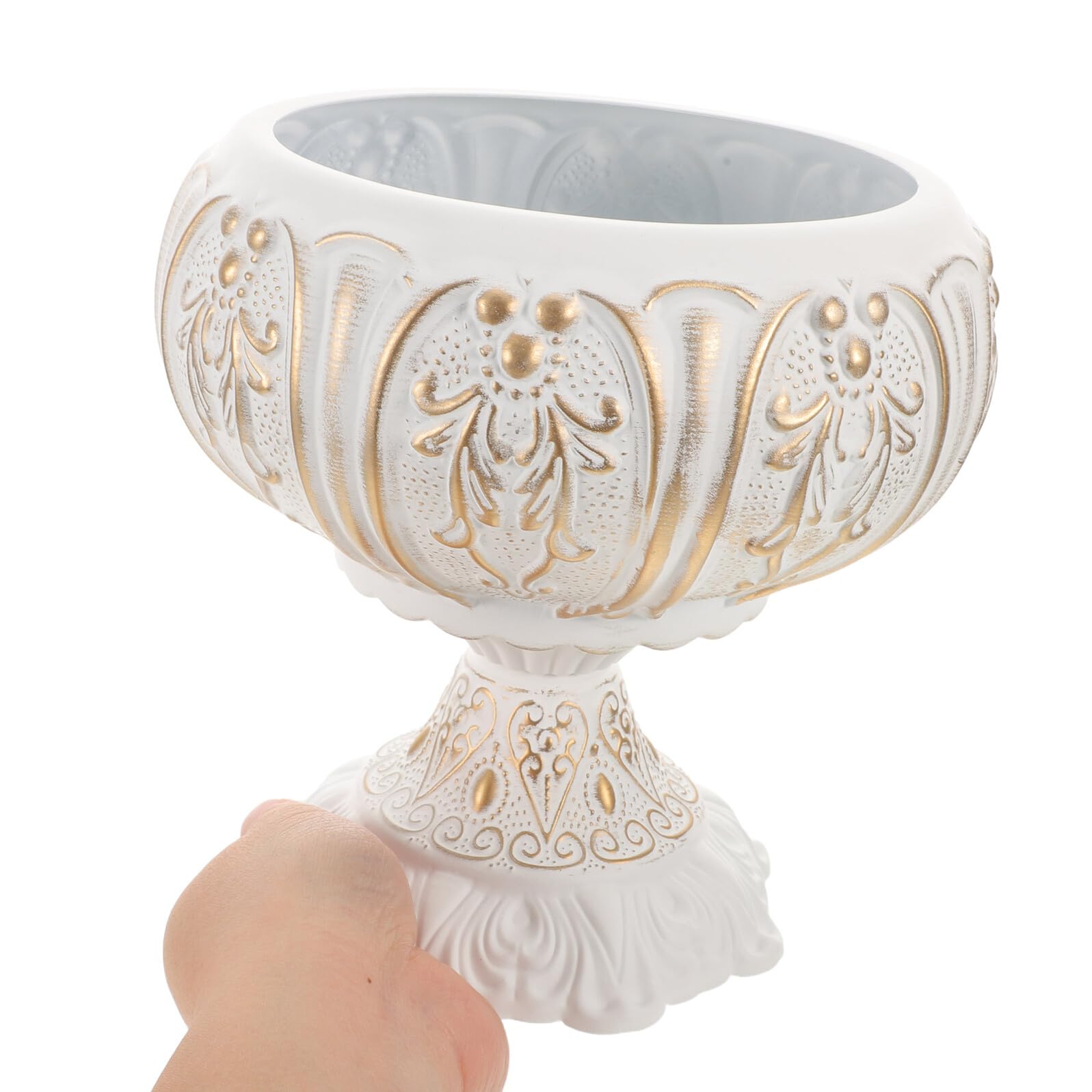 Abaodam Pot de Fleurs à Large Ouverture en Fer Blanc D'extérieur
