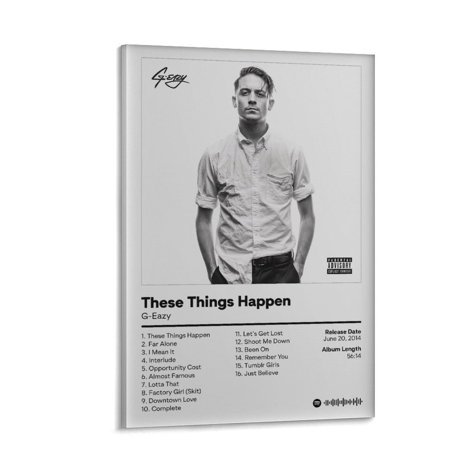 PFFLKPLG Eazy - These Things Happen Canvas Poster Wall Art Decor Print Picture Paintings for Living Room Bedroom Decoration Frame-style12x18inch(30x45cm)