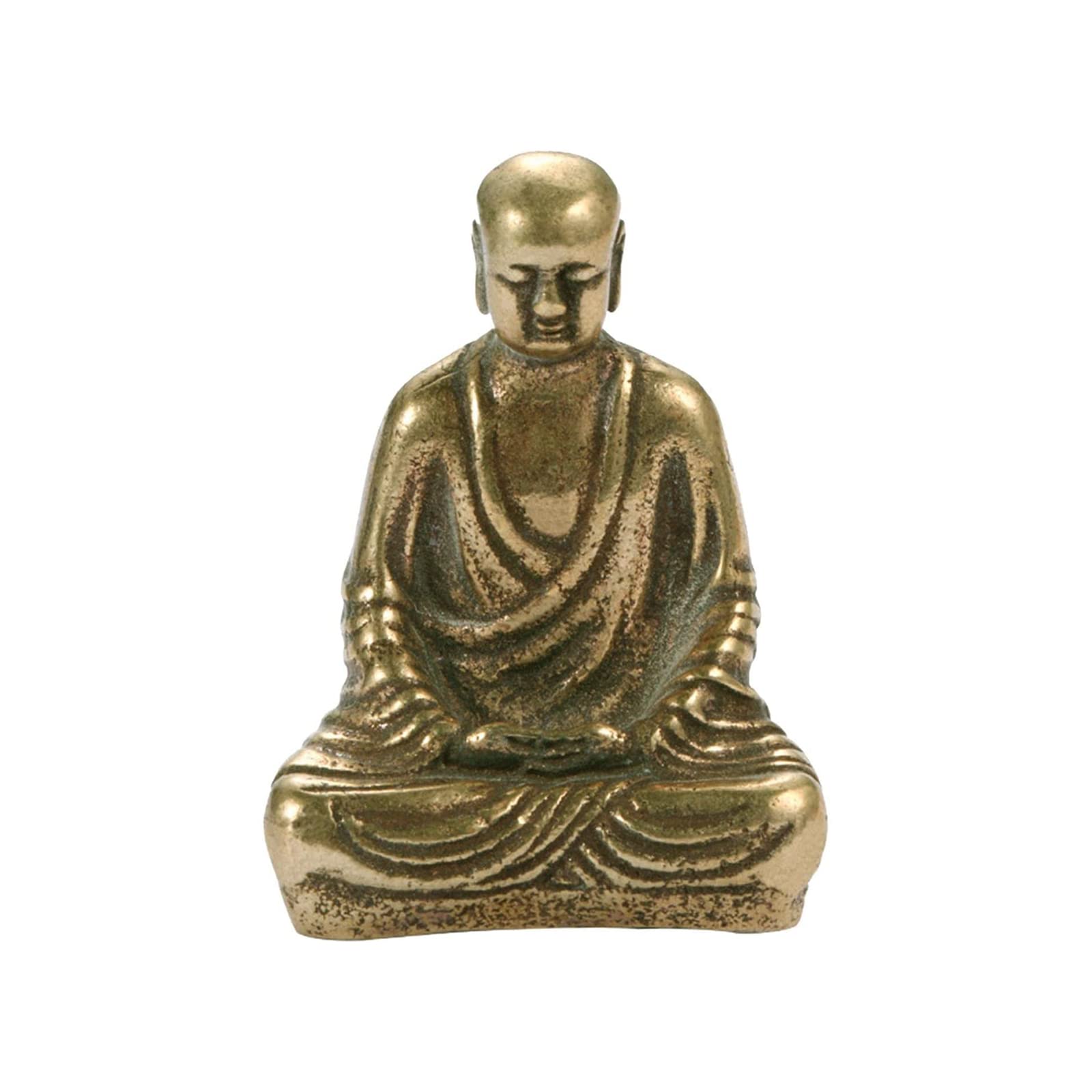 Mini Solid Copper Buddha Statues - Ksitigarbha for Praying, Peace & Buddhism - Home Office Car Desk Decoration