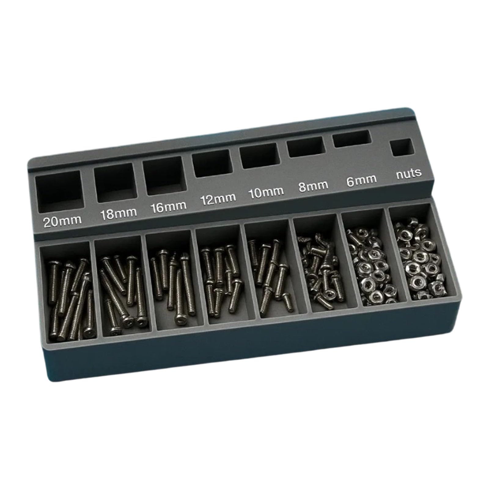 Plcpdm Gray White Letters User Friendly Screw Organizers Tray And Sturdy Sorter For Safe Use In Homes Workshops Child Friendly Design Organizers