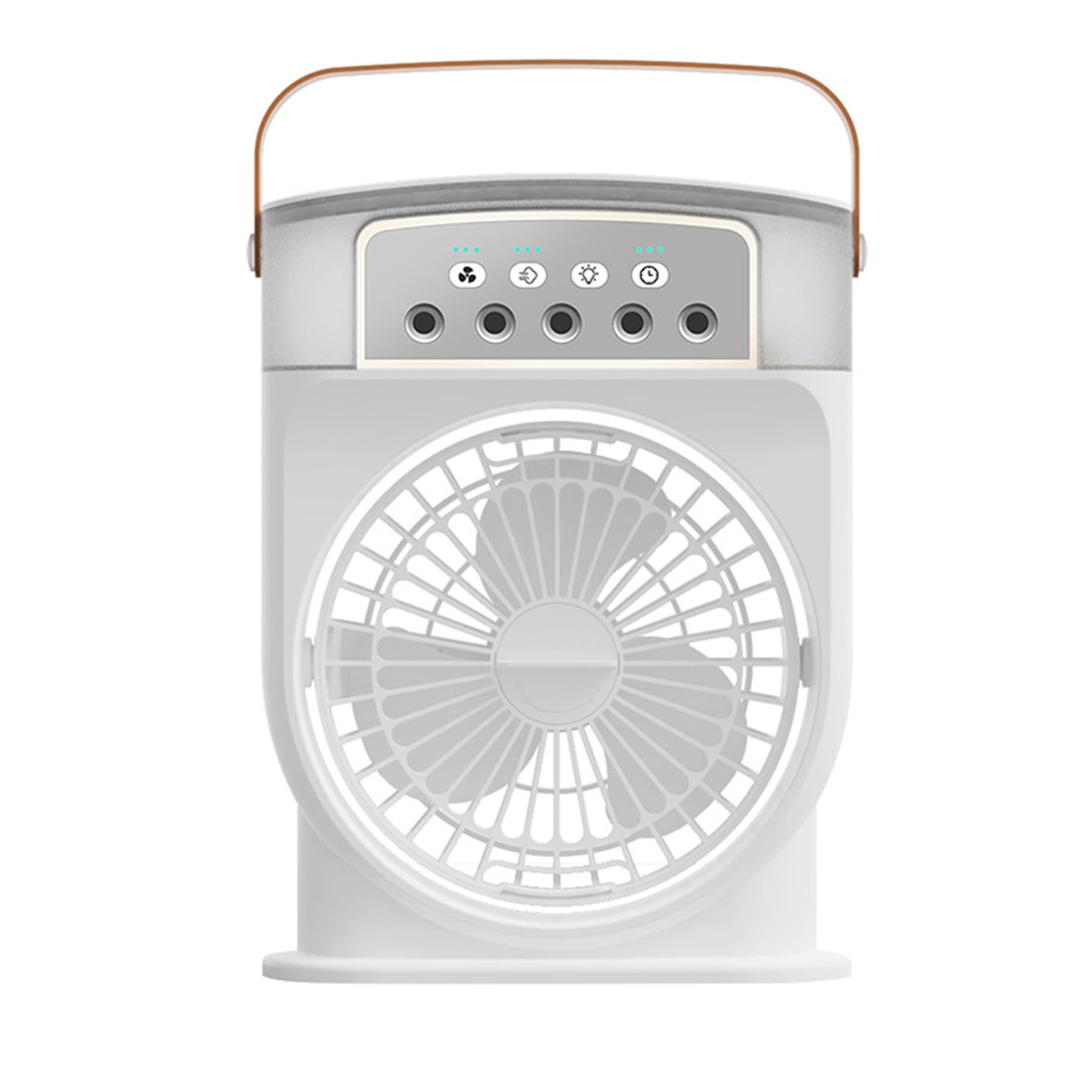 Small Fan Portable Air Cooler Fan with 3 Wind Speed Mini AC Unit Desk with Mist and Night