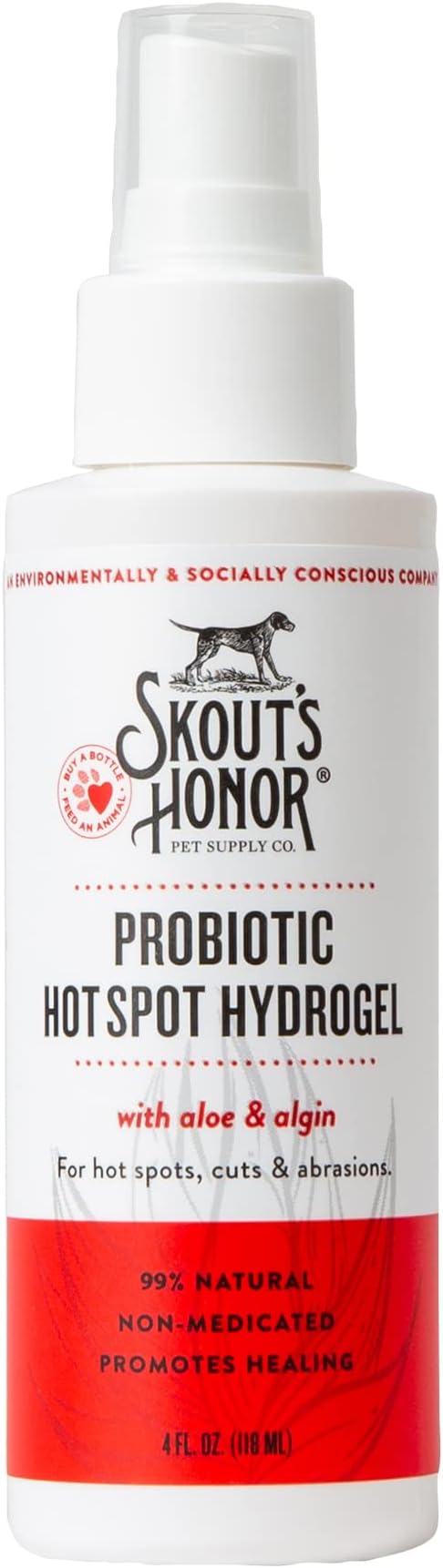 Probiotic Hot Spot Hydrogel - Natural Hot Spot Treatment, Soothes and Heals Wounds, Burns, and Irritated Skin, Safe for All Skin Types, 4oz