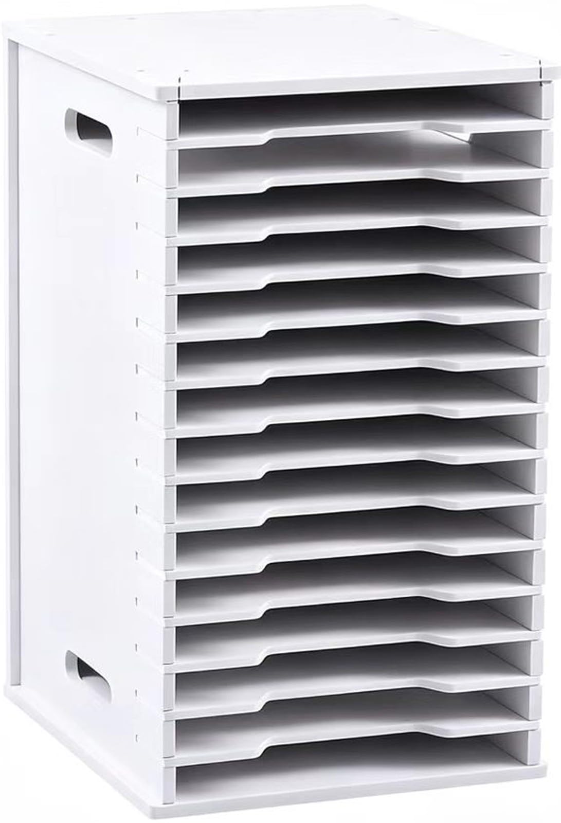 Organizador de Documentos Escritorio Premium, Soporte Vertical para Papel A4 de 3 a 15 Ranuras, Estante Almacenamiento Archivos Resistente para el Hogar y la Oficina(15-A)