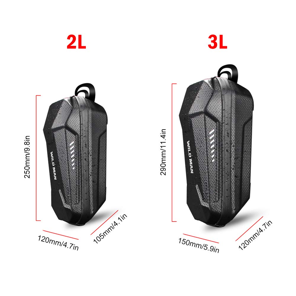 LIXADA Sac de Transport + Sac de Tube Avant de Scooter, Grande capacité, Sacoches de Guidon, Sac de Rangement pour Outils/téléphone Portable, Sac Paniers
