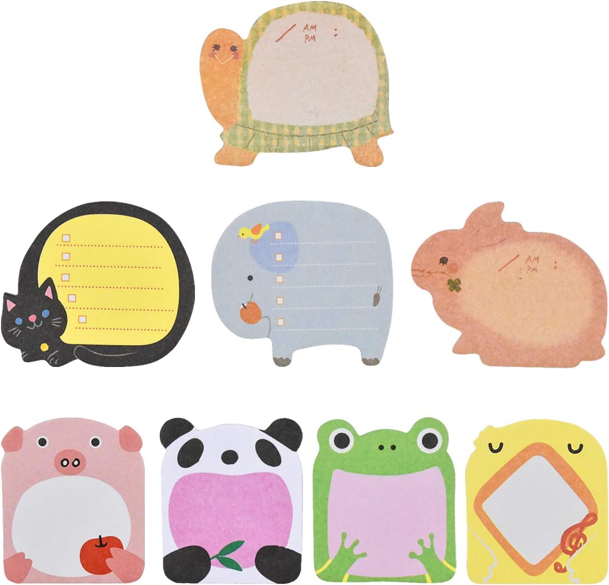 AvoDovA Mini Sticky Notes, 8 Pads Cute Sticky Notes Novelty, Super
